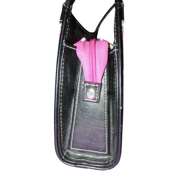 Kate Spade New York Vintage Y2K Pink Striped Structured Canvas & Leather handbag - Picture 4 of 11